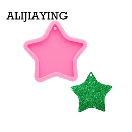 Baking Moulds DY0846 Glossy Star Silicon Resin Mold Keyring To Make Keychain Crafts With Epoxy Diy Silicone Molds