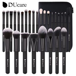 DUcare Black makeup brush Professional Makeup Eyeshadow Foundation Powder Soft Synthetic Hair Makeup Brushes brochas maquillaje 240124