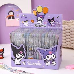 12pcs/lot New Boxed Gel Pen Cartoon Kuromi Cute Student Writing Press Patch Pens 0.5mm Writing Smooth Children's Gifts 3040