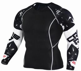 Mens Compression Shirts 3D Teen Wolf Jerseys Long Sleeve T Shirt Fitness Men Lycra MMA Workout TShirts Tights Brand Clothing CY201514391