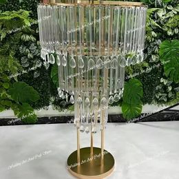 crystal candelabra center pieces wedding crystal flower stand Flower Stand acrylic Candelabra Customized Table Centerpieces For Wedding Event Decoration 424