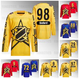 98 Connor Bedard 2024 All-Star Jersey David Pastrnak Sergei Bobrovsky Igor Shesterkin Sidney Crosby Auston Matthews Hughes Nathan MacKinnon Jack Eichel