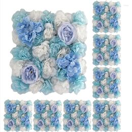 Decorative Flowers 35X35CM Silk Rose Artificial Flower Wall Panels With Hydrangea Peony For Background Home Party Wedding Decoration