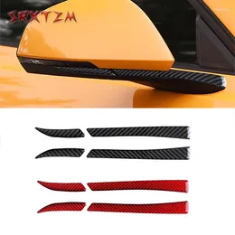 Interior Accessories Car For 2024-2024 Ford Mustang Carbon Fiber Rearview Mirror Anti-rub Strip Protector Anti-collision Sticker