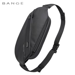 BANGE Big Capacity Waterproof Multifunction Crossbody Bag Men Shoulder Bag Male Sling Chest Bags For Waist Belt Matching 240130