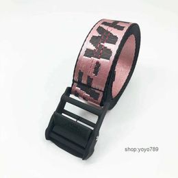 Belts A1112 Stle Off Yellow White Belt Designer for Men Womens Canvas Wholesale Waist Nylon Run Adjustable Casual Strap Long Boy Gym Fashion 4 ARQF