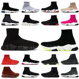 Designer short socks Men Women graffiti, white black transparent sole with lace up neon yellow short socks speed casual sliding shoes flat bottomed sports shoes