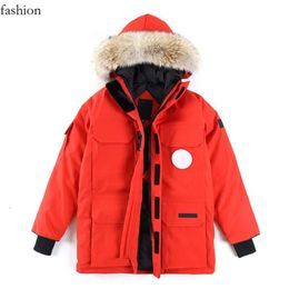 Canadian Goose Slim Fitting Mens and Womens Zippered Plush Hat Fashion Goose Warm Down Jacket for Couples Canadian Goose 372