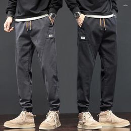 Men's Pants Cargo Men Full Length Baggy Trousers Elastic Waist Drawstring Pocket Fashion Jogging Sweatpants Male Clothes