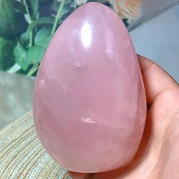 Decorative Figurines Natural Crystals Rose Quartz Free Form Flame Healing Stone High Quality Room Decor Home Decorations Wholesale Mineral