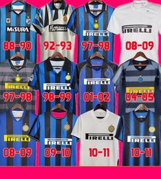 InterS retro soccer jerseys milan RONALDO 1997 98 99 2000 01 02 03 04 05 07 08 09 Ibrahimovic Figo ADRIANO Stankovic CAMBIASSO CRESPO J.ZANETTI vintage football shirt