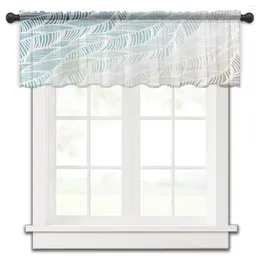 Curtain Abstract Pattern Summer Autumn Texture Small Window Valance Sheer Short Bedroom Home Decor Voile Drapes