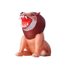 wholesale Customized 3m 10ft High Realistic Inflatable Giant Lion Model with Open Mouth for Event Decoration or Amusement Park
