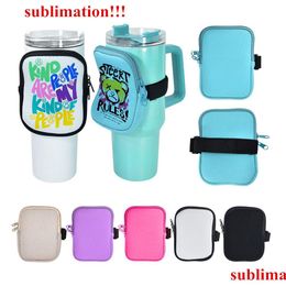 Other Drinkware Sublimation Water Bottle Pouch Storage Sleeve For 40Oz Tumbler Colorf Coin Purse Car Bag Neoprene Holder Carrier Drop Dhahr