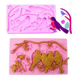 Baking Moulds Bird Branch Kitchen Accessories Cooking Tools Fondant Shaped Cake Chocolate Sugar Silicone Craft Mold Tray Cand