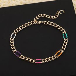 2024 Luxury quality charm pendant necklace chain with Colourful enamel design have stamp box PS3929A