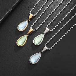 Pendant Necklaces Romantic Niche Mermaid Tears Necklace Ocean Transparent Fishing Line Water Drop Birthday Anniversary Gift