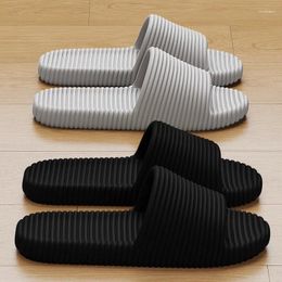 Slippers Fashion Concise Men 2024 Summer Flat Lightweight Eva Home Bathroom Comfort Massage Women Indoor Slides