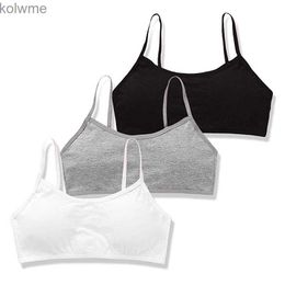 Bras 3pc/Lot Kids Cotton Training Bra Girls Teens Underwear for Teenagers Lingerie Underwear 8-15T YQ240203