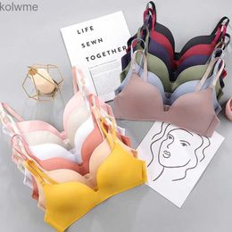 Bras Sexy No Wire Push Up Underwear Women Seamless Bra Girls Students Breathable Thin Bras Gathered Lingerie Womens Underwear 2023 YQ240203