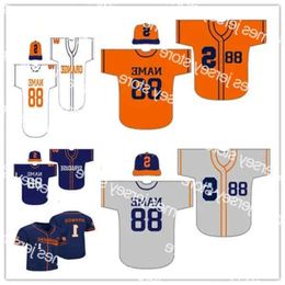 Baseball College Wears Man NCAA College Syracuse Orange Baseball Jerseys Custom Any Name Number Stitched Shirts Colour White Orange Puple High