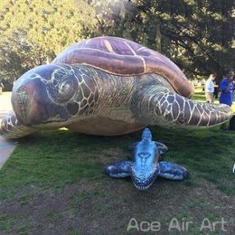 wholesale 2.5m/3m/4m L Inflatable Sea Turtle Animal Model With Air Blower For Advertising/ Party/Show Decoration