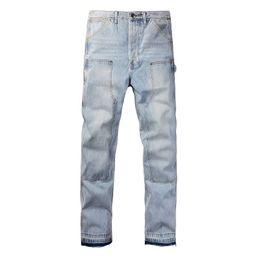 High Street Vintage Tooling Lumberjack Loose Straight Multi-Pocket light blue Jeans