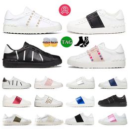 Designer Open for a Change Casual Shoes For Women Men Top Leather Sneakers Sliver Rivets White Black Red Golden Dress Trainers Dhga Sakte Sneaker Size 36-46