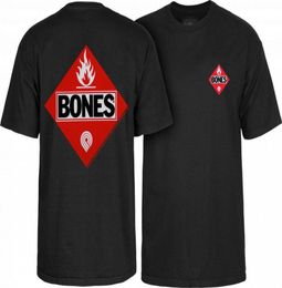 Powell Peralta Flammable Flame TShirt Black Ripper Bones OG Skateboard L XL 2XL 3xl Fashion Men T Shirts Round Neck2561917