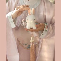 Charms 1pcs Ancient Style Hanfu Accessories Cute Plush Bowknot Waist Pendant Handmade Costume Decor Women Girl Gift