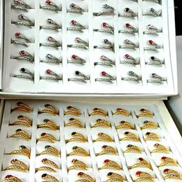 Cluster Rings 20/50pcs Open Size Stainless Steel Zircon Punk Snake Women's Animal Jewerly Gold Plate Silver Vintage Men Ring