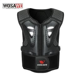 WOSAWE Kids Motorcycle Armor Jacket Snowboard Ski Back Bandage Protective Gear Bike Bicycle Sports Body Protection Vest 240131