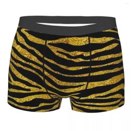 Underpants Gold Stripes Tiger King Of The Forest Animal Breathbale Panties Man Underwear Ventilate Shorts Boxer Briefs