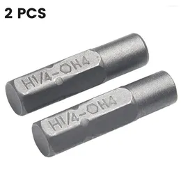 2pcs 6.35mm 1/4" Insert Bit Adapter To System 4mm Hex Shank Electric Screwdriver Tool Micro Socket Adaptor Holder