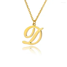 Pendant Necklaces 316L Stainless Steel Simplicity 26 Individual English Letters Charm Chain For Women Fashion Jewellery Party Gift