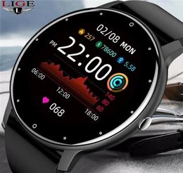 LIGE 2022 New Smart Watch Men Full Touch Screen Sport Fitness Watch IP67 Waterproof Bluetooth For Android ios smartwatch Men box292233904