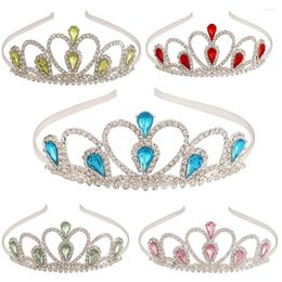 Hair Accessories Shiny Party Baroque Heart Temperament Vintage Wedding Rhinestone Tiara Princess Crown Kids Crystal Headband