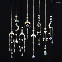 Decorative Figurines Sun Catchers Ornament K9 Colour Crystal Wind Chimes Window Sill Outdoor Decor Car Christmas Home Decoration