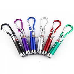 Laser Pointers Mtifunctional 3 In1 Led Light Pointer Key Chain Flashlights Mini Torch Flashlight Money Detector Drop Delivery El Ele Dhtxj