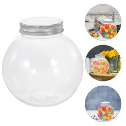 Storage Bottles 5 Pcs Christmas Candy Jar Juice Clear Container Lid Packaging Ball Shaped Plastic Jars Treats Gift Box Drinks