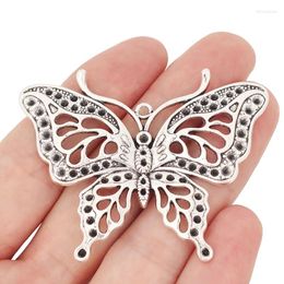 Pendant Necklaces 3 X Tibetan Silver Hollow Open Vintage Butterfly Charms Pendants For DIY Necklace Jewelry Making Findings Accessories