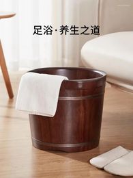 Kitchen Storage Wooden Foot Bath Bucket Wash Basin Solid Wood Over The Calf Deep Massage Health