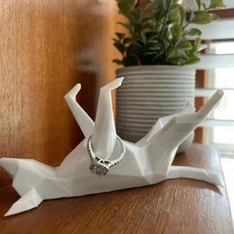 Jewellery Pouches Dog Ring Holder Men Women Finger Organiser Display Stand Office Room Desktop Figurine Decoration Pet Lover