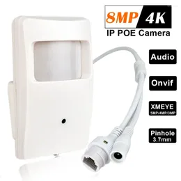 5MP 8MP 4K Audio POE Mini IP Camera 3.7MM Lens PIR Style H.265 P2P ONVIF Xmeye CCTV Cameras