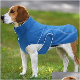 Kennels Pens Pet Jacket Dog Fall/Winter Cloth Warm Wool Reflective Waterproof P Storm Dress For Large Dogs Drop Delivery Home Garden S Otgwb