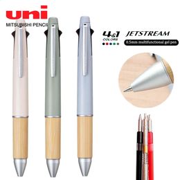 Japan Uni Jetstream Gel Pen Oak Grip Limited Color Multifunctional 5 In 1 Mechanical Pencil Ballpoint Pen MSXE5-2000B Stationery 240122
