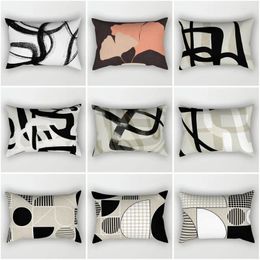 Pillow Decorative Home Throw Pillows Case For Sofa Cover Nordic 40x60cm 30 50cm 30x50 Black Abstract Creative Geometric Pattern