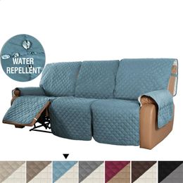 1 2 3 Seat Recliner Sofa Cover Pet Dog Kid Mat Solid Colour Covers Relax Lounger Slipcovers Couch Towel Armchair 240119