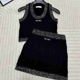 Skirts designer brand New Knitted Half Skirt Fashionable Korean Edition Contrast Colour Bead Design High Grade Girls Reduce Age and Cover Meat Women SASH