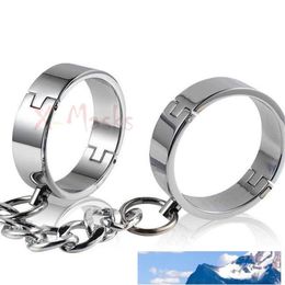 Metal Handcuffs for Sex Ankle Cuffs Hand Cuffs Steel bondage restraints Chain adult bdsm erotic irons prop costume female264w